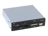 TECHSOLO Cardreader TCR-1750 3.5 intern SDHC CF Microdrive SD mini SD T Flash Mini SD MM Mobile  1 front USB 2.0 black