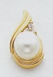 14kt Pearl & Diamond Pendant - XP247PLAA