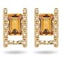 0.10 Cts Diamond & 2.18 Cts Citrine Earrings in 14K Yellow Gold