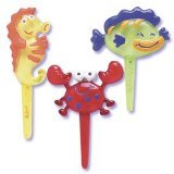 12 pc Sea Creature Puffy Cupcake Cake Picks 12 pc Sea Creature Puffy Cupcake Cake Picks