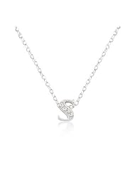 Micro-Pave Initial S Pendant Necklace
