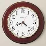 Brentwood Wall Clock, Warm Cherry Finish/Brass Bezel, 11-1/2 Diameter