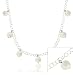 Sterling Silver Iridescent White Freshwater Coin Pearl Graduated Necklace