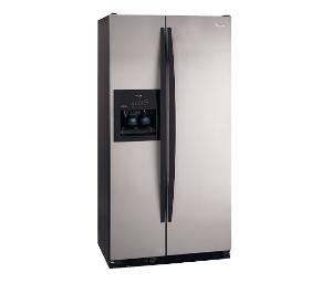 Whirlpool Gold GC5SHEXNS 24.5 cu. ft. Counter-Depth Side-by-Side Refrigerator with 3 Adjustable SpillGuard Shelves, In-Door-Ice Ice Dispensing System, In-Door-Air Door Cooling System and Clear Crispers: Stainless Steel
