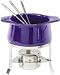 Chantal 1-3 4 Quart Ceramic Fondue Set, Cobalt Blue