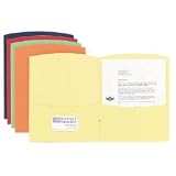 Oxford 50625-23 Contour Two Pocket Portfolios, Dark Blue, 25 Per Box
