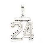 14kt White Gold Number Charm Set