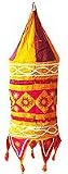 ShalinCraft Lampshades Multicolored Applique Embroidered Fabric Indian-Style (clamp024)