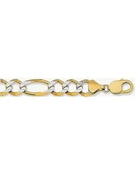 11mm White Pave Large Figaro Chain 24"