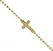 14K Yellow Gold Cross Charm Anklet Ankle Bracelet