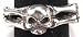 BONES SKULL Head Bone Dark Goth Silver Tone PEWTER RING