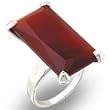 Women's Solitaire Siam Genuine Nature Stone Ring, Size: 5-10 Sterling Silver .925