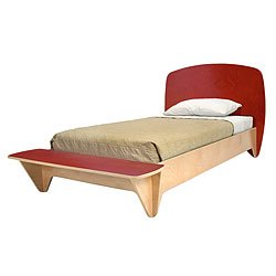 Eco-Friendly Surfin Toddler Twin Bed in Fire by Ecotots