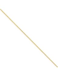 14k Gold 1.0mm Round D/C Wheat Chain 18 Inches