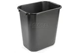 7 Gallon Rubbermaid Plastic Wastebasket - Black