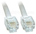 10m ADSL Cable - Premium Quality / Gold Plated Contact Pins / High Speed Internet Broadband / Router or Modem to RJ11 Phone Socket or Microfilter / White / FREE P&P - by World of Data