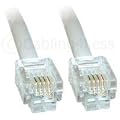 10m ADSL Cable - Premium Quality / Gold Plated Contact Pins / High Speed Internet Broadband / Router or Modem to RJ11 Phone Socket or Microfilter / White