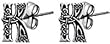 Celtic Letter "K" Pewter Stud Earrings
