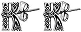 Celtic Letter "K" Pewter Stud Earrings
