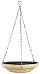 Glazed Bird Bath Blue