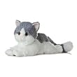 ANGUS GRAY AND WHITE TABBY CAT PLUSH TOY 12"