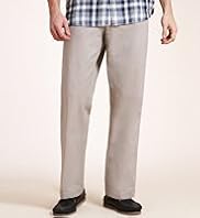 Shorter Length Pure Cotton Active Waistband Regular Fit Chinos