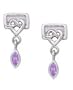 Kit Heath Amethyst Celtic Heart Earrings
