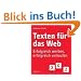 Texten f�r das Web: Erfolgreich werben, erfolgreich verkaufen
