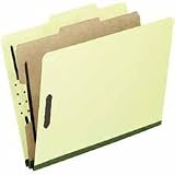 Classification Folder,1 Divider,4 Fastener,Legal,Apple Green