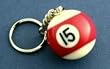 Fifteen Ball Keychain Billiards Billiard Pool 15