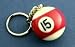 Fifteen Ball Keychain Billiards Billiard Pool 15