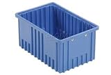 Dividable Grid Container 16-1/2x10-7/8x8 Blue. Package of 8