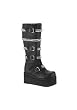 Demonia TRASHVILLE-600, Men's 3 1/4 Inch Platform Knee Boot With Pyramid Studded Straps