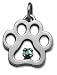 Sterling Silver Puppy Paw&Acirc;&reg; Pendant with June Crystal Birthstone