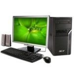 Electronics : Acer Aspire M1610 Desktop PC - Intel Celeron (430) 1.80GHz 1024MB (2x512MB) 160GB LAN DVD/RW Vista HP (SIS Mirage 3) + Acer X193W 19 inch TFT LCD + Keyboard Mouse + Speakers