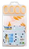 Shower Curtain & Hooks in Assorted Designs – Orange
