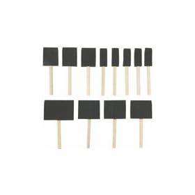 12-Piece Foam Brush With Wooden Handle, 12PC FOAM BRUSH SET