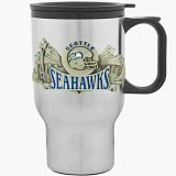 Seattle Seahawks Travel Mug with Logo