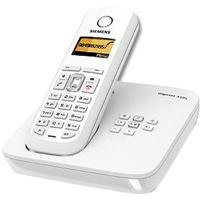 Siemens Gigaset A585 Schnurloses DECT-Telefon mit integriertem Anrufbeantworter, perlweiß