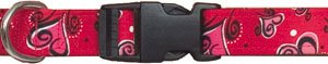 Elmo's Closet Dog Collar - Retro Hearts (Small)