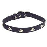 Circle T Diamond Stud Leather Collar- 3/4 width
