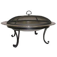 Asia Direct - AD247 - Folding Out Door Fireplace - Stainless Steel - 26 in.