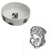 Rottweiler Paw Print Bowl, Porcelain by Rosalinde (7 in. x 2.5 in. deep)