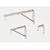 No. 6 Wall Bracket White 6IN for Manual Screen Up To 75LB