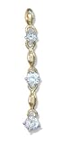 0.50 Carat Total Weight Round Diamond Dangle Earrings in 14KT Yellow Gold