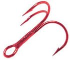 Eagle Claw Lazer Treble Hooks Red Wire Size 2 5-pk