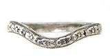 Vintage Style Sterling Silver 2.25mm Curved Floral Wedding Band