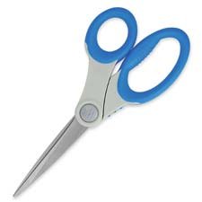 Childrens Toyshop  Toys : Scissors, w/ Antimicrobial Handles, 8" Full, Blue, Sold as 1 each