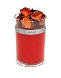 Red flower italian blood orange candle and scented petals