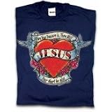 Christian T-shirt Heart Jesus Tattoo for Ladies